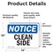 Signmission Clean Side, 14 in W x Rectangle, Vinyl Decal OS-2PACK-NS-D-1014-L-10623 - alternate 3